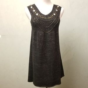 Vivienne Tam Sweater beaded sleeveless dress (M29)